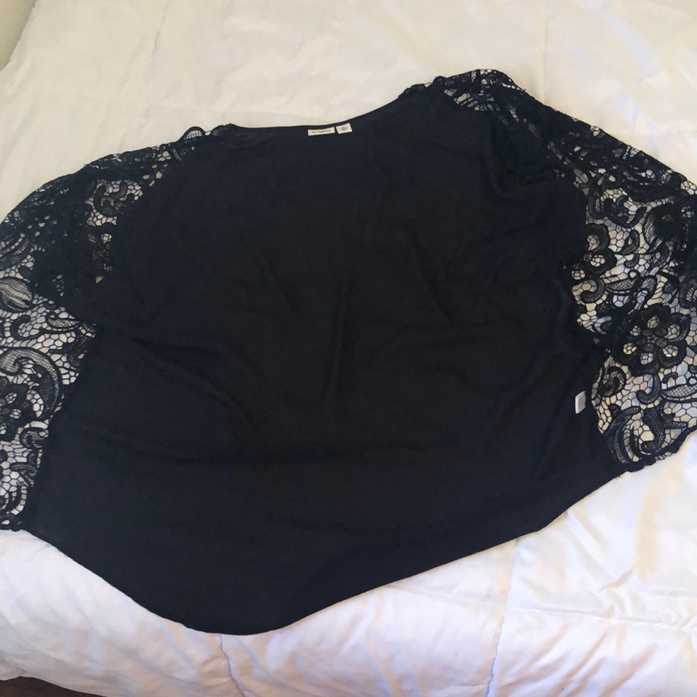 Sheer lace open top